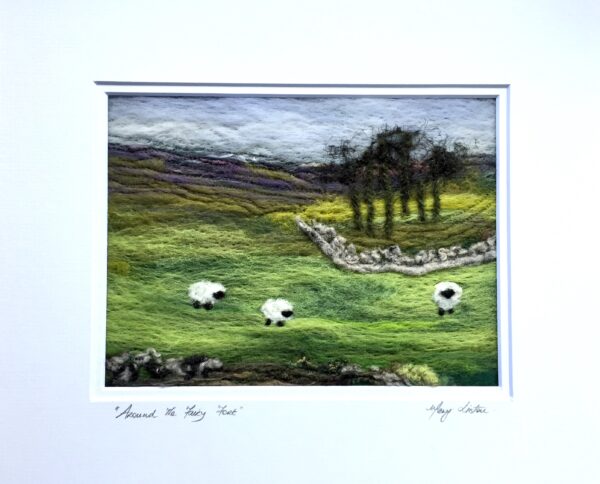 Textile wall art, Irish landscape.